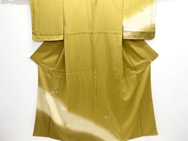 未使用品　仕立て上がり　花丸紋様刺繍訪問着